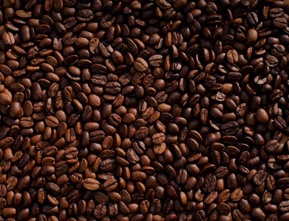 Hamparan biji kopi yang sudah disangrai